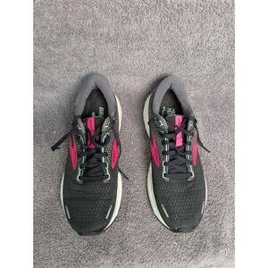 Brooks Ghost 14 Womens Running Shoes Black Pink Teal 1203561B013 Size 9 US